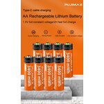 Rechargeable Battery Manufacturer - OEM 1.5V Type C Lithium AA 3400mwh USB C Charger