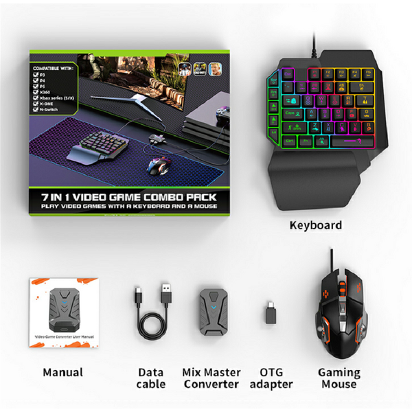 Game Converter Manufacturer - OEM 7 in 1 Combo Pack for P3 P4 PS5 Xbox 360