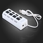 USB Hub Adapter Manufacturer - OEM 4 in 1 Multiport Ethernet Splitter Audio Jack Type C
