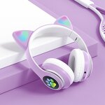 Gaming Headset Manufacturer - OEM Pink Cat Claw Wireless BT LED P47 B39 Headphone