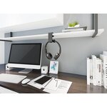 Headphone Hanger Manufacturer - OEM Adjustable Black Aluminum Under Desk Holder for PS5