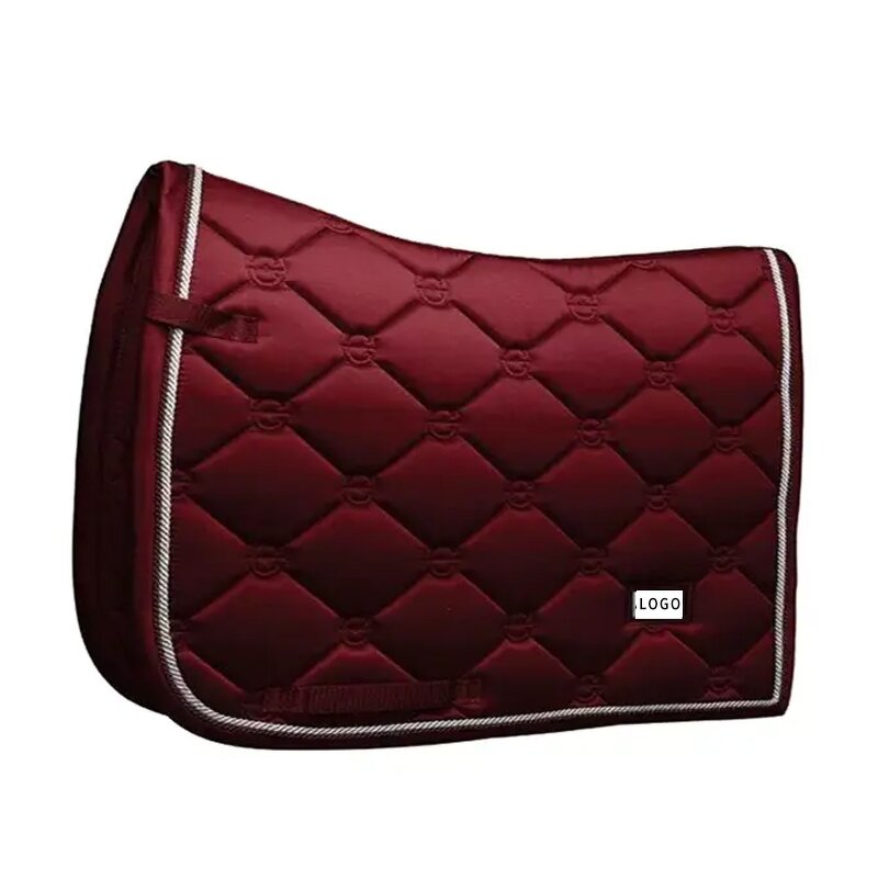Saddle Pad Manufacturer - OEM Custom Logo High Comfort Square Quilted Jumping Pad