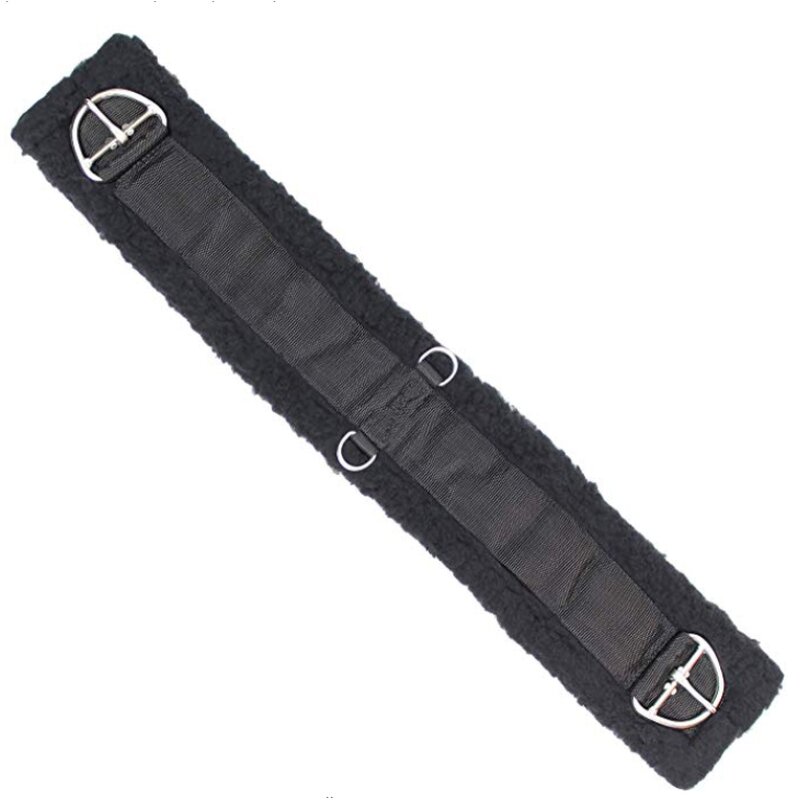 Horse Girth Manufacturer - OEM Hot Sell PU Nylon Black Fur Durable Buckle Fasteners