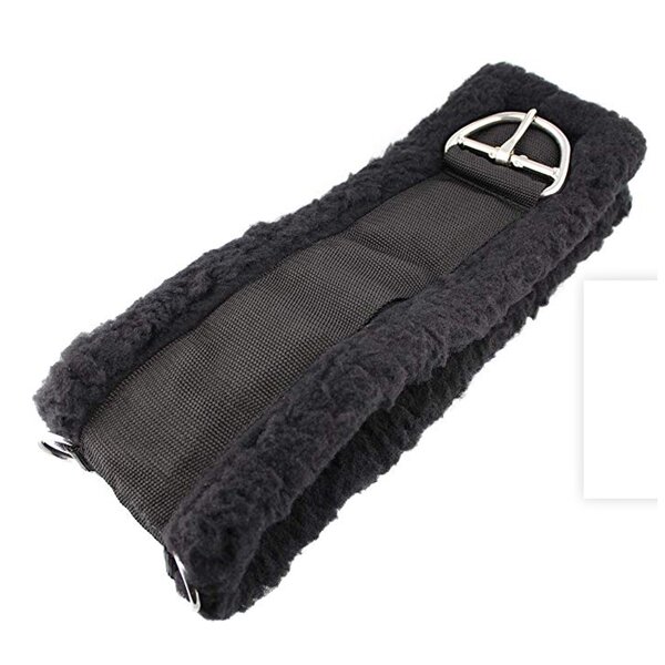 English Girth Manufacturer - Wholesale PU Leather with Black Wool Custom Logo Horse Girth