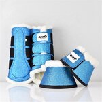 Overreach Bell Boots Manufacturer - OEM Shiny Glitter No Turn Soft Wool Sports Protection