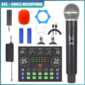 Dynamic Microphone Manufacturer - V8 Sound Card Live Streaming Kit OEM