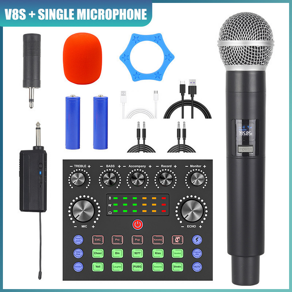 Dynamic Microphone Manufacturer - V8 Sound Card Live Streaming Kit OEM