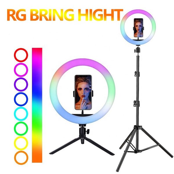 Ring Light Factory - Portable 10 Inch RGB LED Photography Light Custom