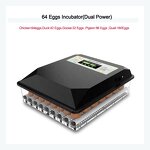 Egg Incubator Manufacturer - OEM Mini Dual Power 64 Eggs for Poultry Brooder