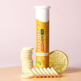 Vitamin C Tablet Factory - OEM Lemon Flavor 1000mg Zinc Dietary Supplement