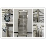 Bakery Trolley Factory - Stainless Steel 15 Tier Bread Rack Trolley
