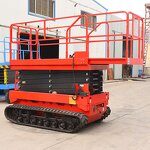 Scissor Lift Manufacturer - OEM 12m 500kg All-Terrain Tracked with Anti-Slip Platform
