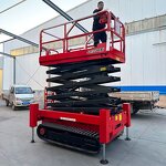 Scissor Lift Manufacturer - OEM 8m Mobile Crawler 4WD Rough Terrain OSHA Approved