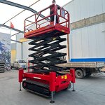 Scissor Lift Manufacturer - OEM 12m 500kg All-Terrain Tracked with Anti-Slip Platform