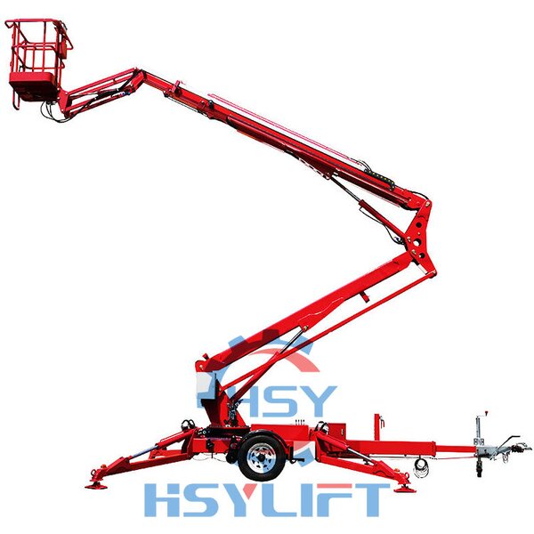 Boom Lift Manufacturer - OEM Portable Hydraulic Tow Behind Trailer Cherry Picker