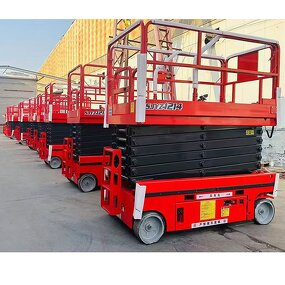 Scissor Lift Manufacturer - OEM All Terrain Self-Propelled with Pneumatic Tires Outdoor