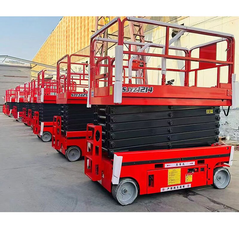 Scissor Lift Manufacturer - OEM All Terrain Self-Propelled with Pneumatic Tires Outdoor