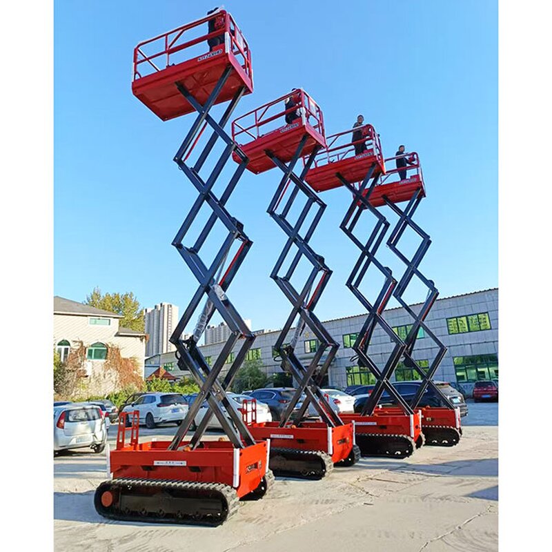 Scissor Lift Manufacturer - OEM 8m Mobile Crawler 4WD Rough Terrain OSHA Approved