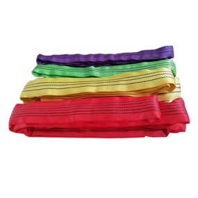 Webbing Sling Belt Manufacturer - OEM 20 Ton Heavy Duty Double Ply Polyester