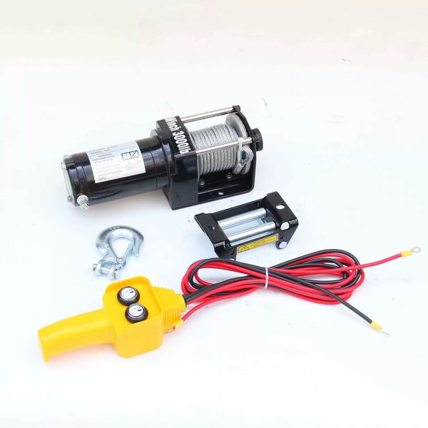 Electric Winch Manufacturer - OEM Portable 12V 3000lb for Boat Anchor Steel Rope
