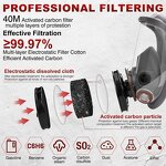 Full Face Gas Mask Manufacturer - OEM CGLX Activated Carbon Filter Survival Nuclear