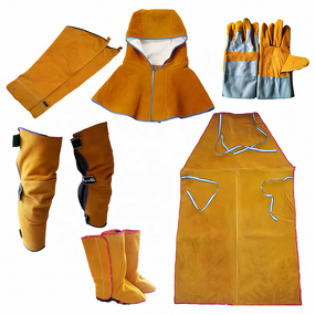 PPE Kit Manufacturer - OEM Leather Welding Suit with Helmet Mask Gloves
