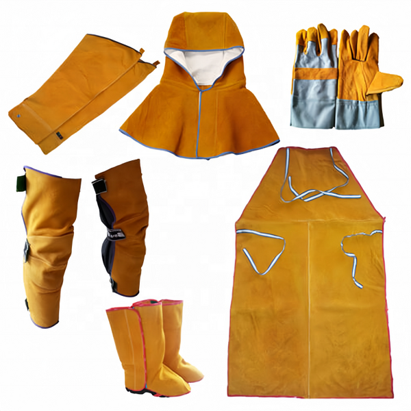 PPE Kit Manufacturer - OEM Leather Welding Suit with Helmet Mask Gloves