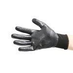 Safety Gloves Manufacturer - OEM Full Black Nitrile Coated Heavy Duty Anti-cut Anti-slip