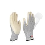 Anti-cutting Gloves Manufacturer - OEM CGLX Custom White Grade 5 HPPE Latex Coated Palm