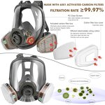 Gas Mask Manufacturer - OEM 6800 Full Face Silicone with Activated Carbon Filters