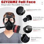 Full Face Respiratory Mask Manufacturer - OEM CGLX Silicone with Filters for Chemical