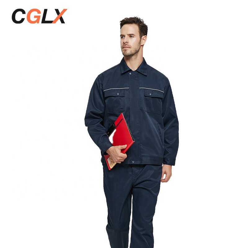 Boiler Suit Manufacturer - OEM CGLX Customizable Blue Work Clothes Set for Factory