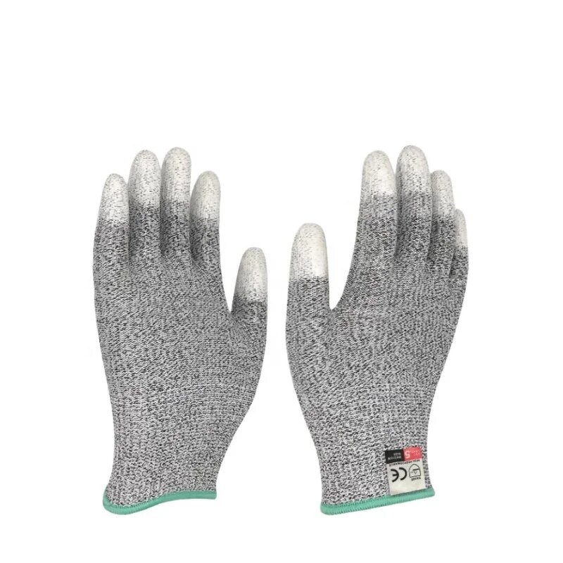 Anti-cutting Gloves Manufacturer - OEM CGLX HPPE 5 Anti-slip Wear-resistant PU Finger-coated