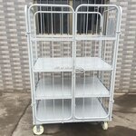 Wire Mesh Roll Container Factory - 3 Sided Cargo Storage Rolltainer