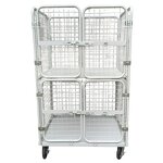 Cargo Rolling Cage Manufacturer - 2 Doors Demountable Pallet Cage