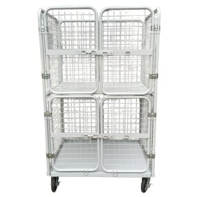 Cargo Rolling Cage Manufacturer - 2 Doors Demountable Pallet Cage