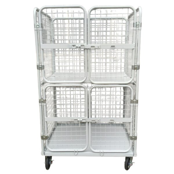 Cargo Rolling Cage Manufacturer - 2 Doors Demountable Pallet Cage