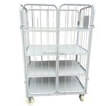 Wire Mesh Roll Container Factory - 3 Sided Cargo Storage Rolltainer