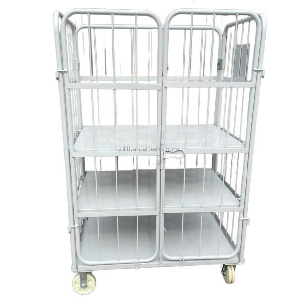 Wire Mesh Roll Container Factory - 3 Sided Cargo Storage Rolltainer