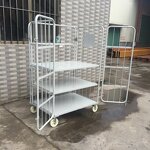 Wire Mesh Roll Container Factory - 3 Sided Cargo Storage Rolltainer