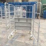Wire Mesh Roll Container Factory - 3 Sided Cargo Storage Rolltainer