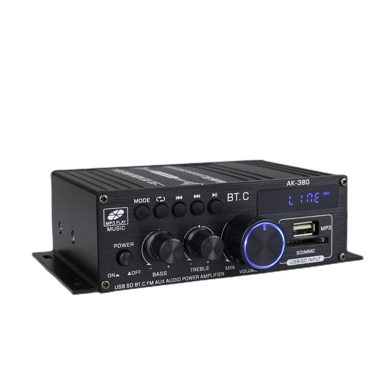 Car Amplifier Manufacturer - OEM Hot-selling AK380 12V Blue Function Metal