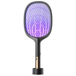 Electric Mosquito Racket Manufacturer - OEM 3000V Black with Purple Killer Lamp