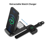 Wireless Charger Stand Manufacturer - OEM Foldable Led 10W 3 Fast Dock 4 in 1