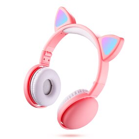 Girls Headphones Manufacturer - OEM Colorful Cute Cat Ear Wireless Flashing