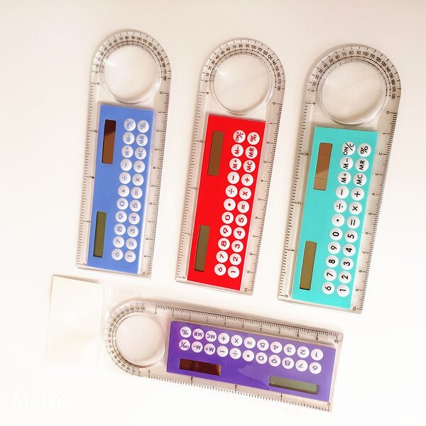 3in1 Ruler Calculator Manufacturer - Wholesale Cheapest Solar 10cm Angle Ruler Card