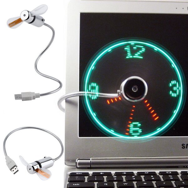 USB Fan Manufacturer - Wholesale Creative Adjustable Mini with LED Time Clock