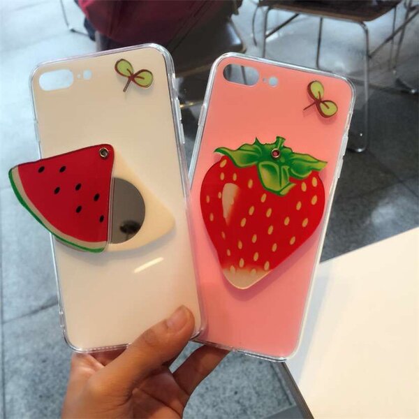 Phone Case Manufacturer - OEM Fashion 3D Fruit Mirror for iPhone 8 Soft TPU