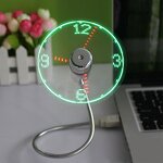 USB Fan Manufacturer - OEM New Mini Flexible LED Clock for Laptop PC