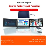 Dual Screen Monitor Manufacturer - OEM 14 Inch Portable Left Right Triple Screen
